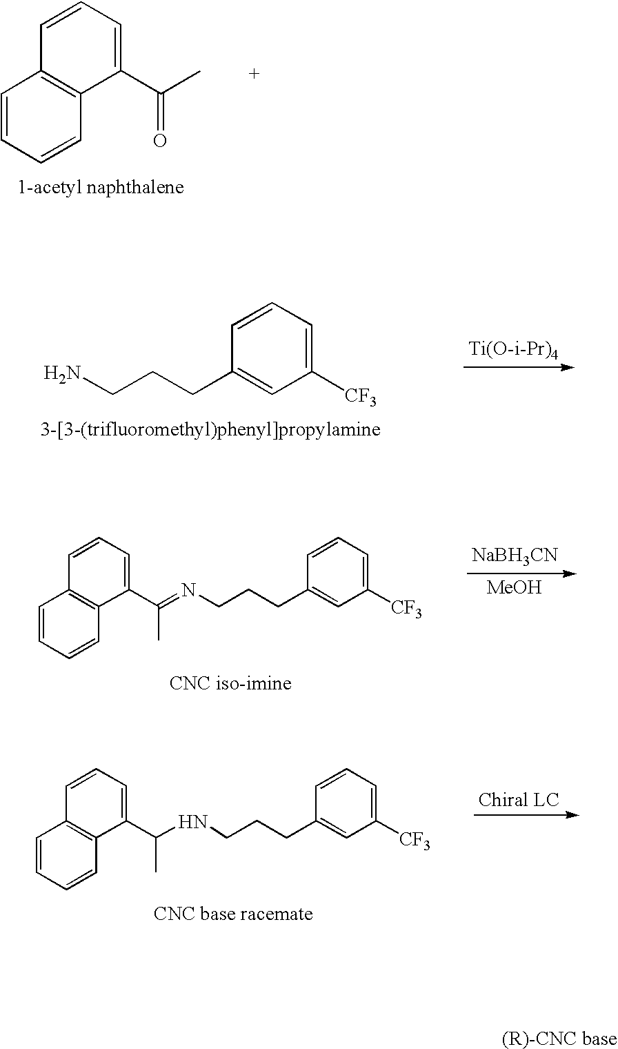 Process for the preparation of cinacalcet base
