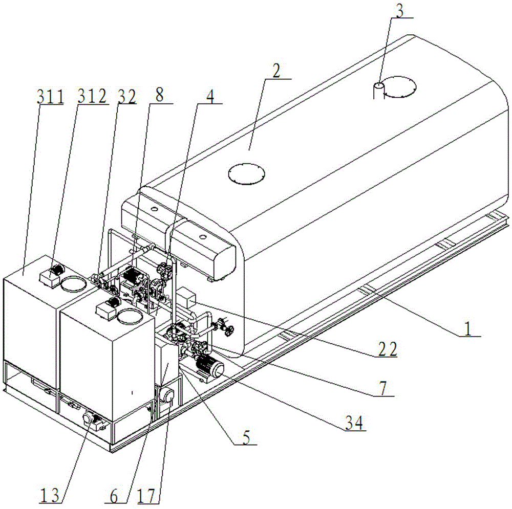 Integrated asphalt emulsifying device