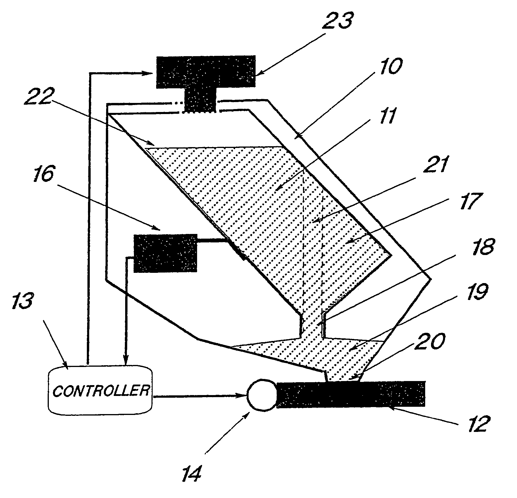 System for feeding portions of material to an injection molding machine
