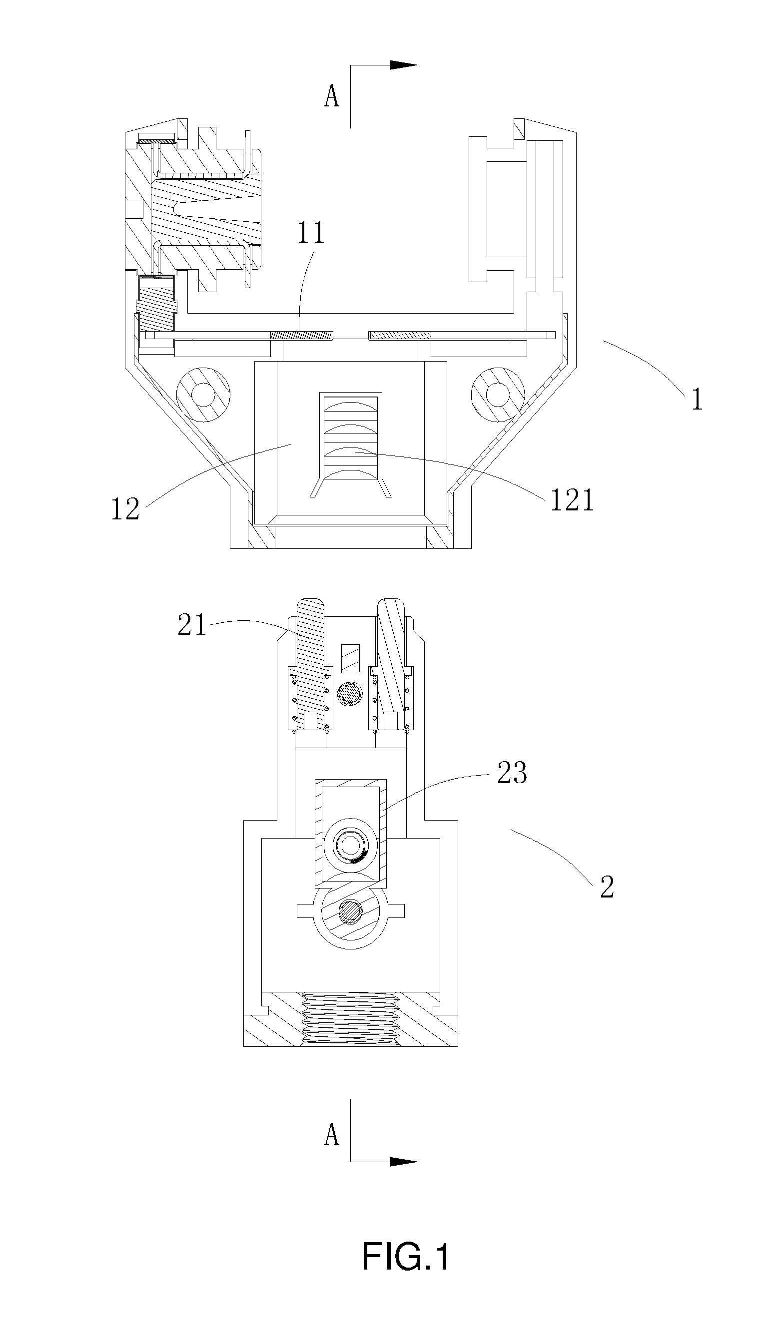 Quickly connectable plug and socket for power connection of electrical lighting apparatus