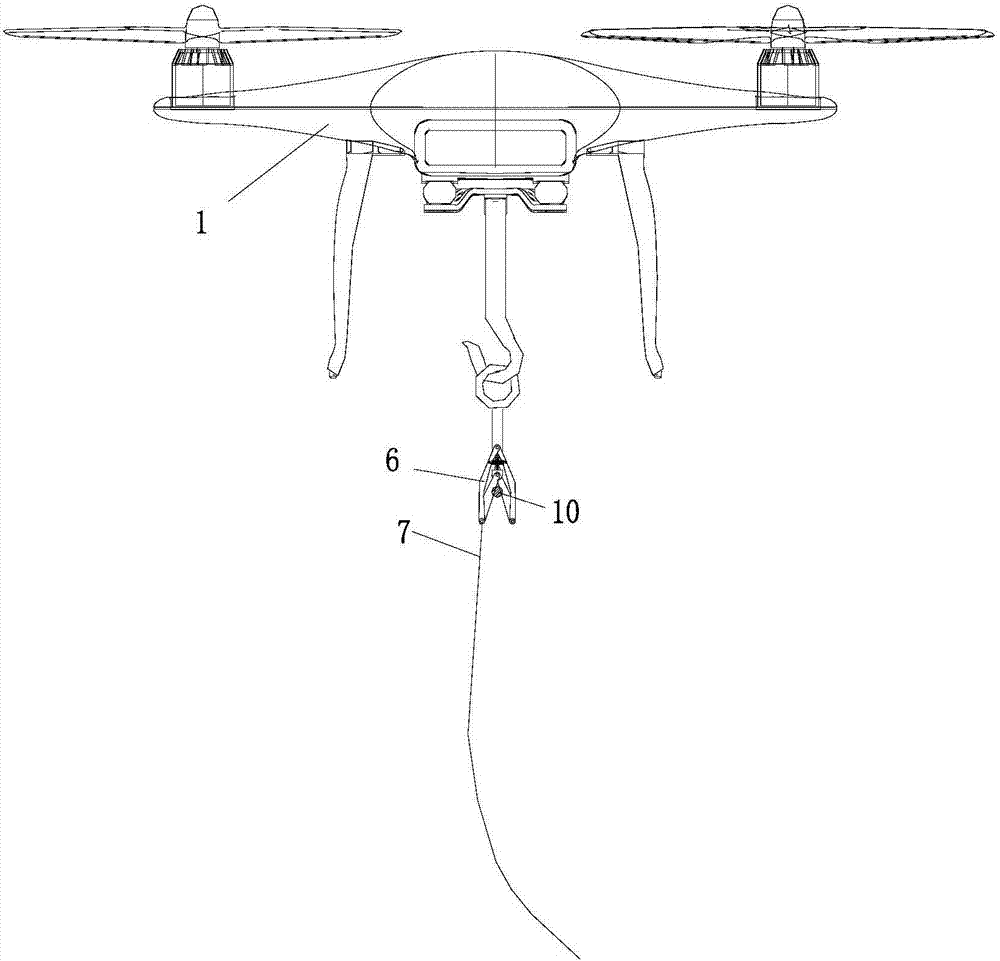 A method and device for automatically climbing a pole based on an unmanned aerial vehicle