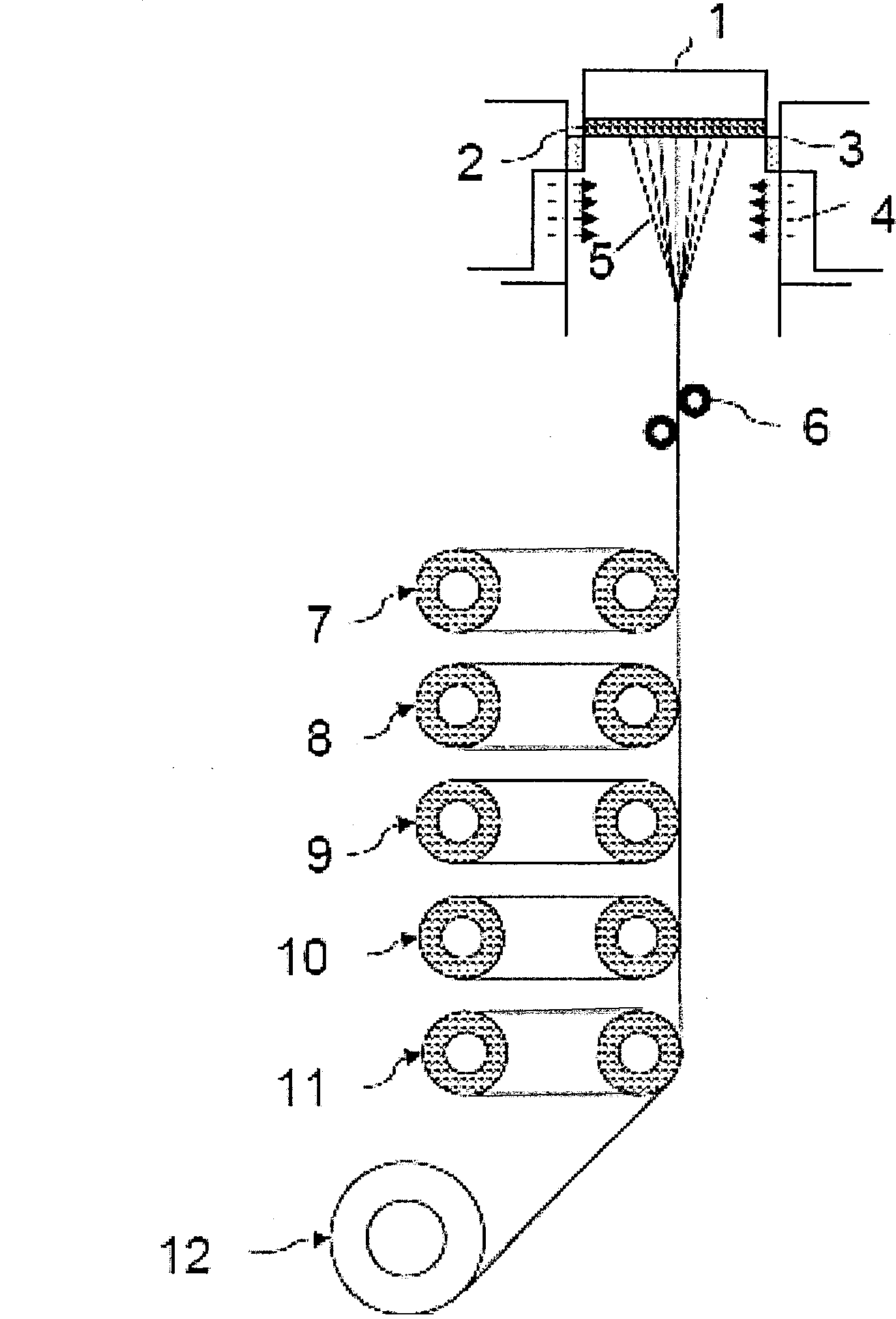 Method for producing square cross-section polyamide fibre and use thereof