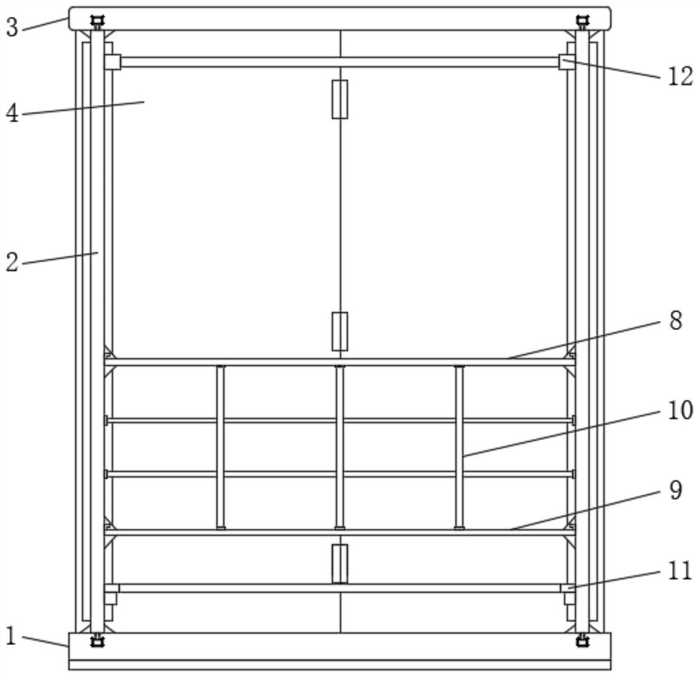 Furniture board connecting piece and fast-assembly combined cabinet