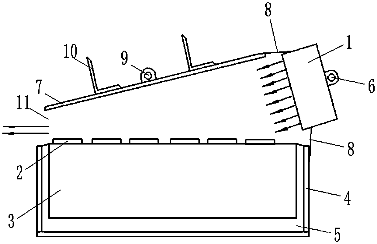 Flow channel adjustable reaction cavity device for thin film prepared by MOCVD