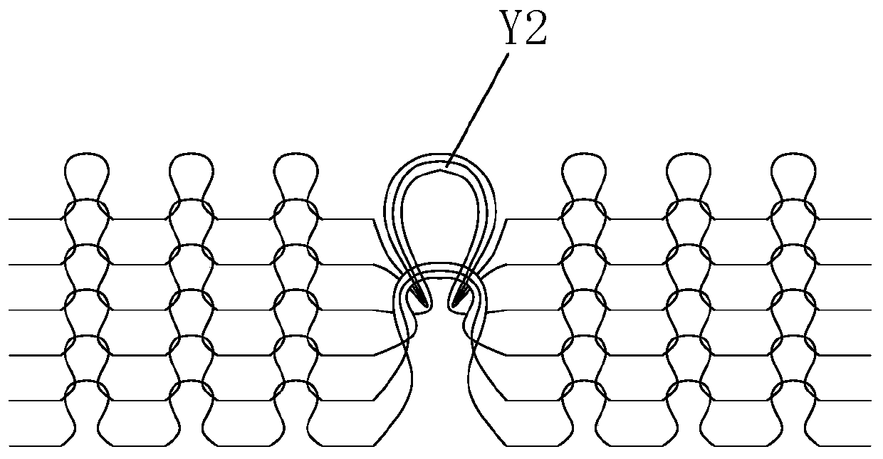 A knitting mechanism and knitting method based on a five-position jacquard circular weft machine