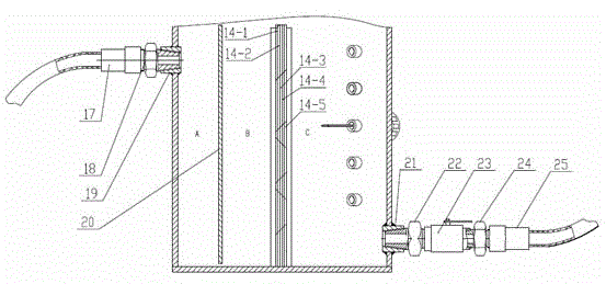 Pipeline liquid exhaust device for flow testing