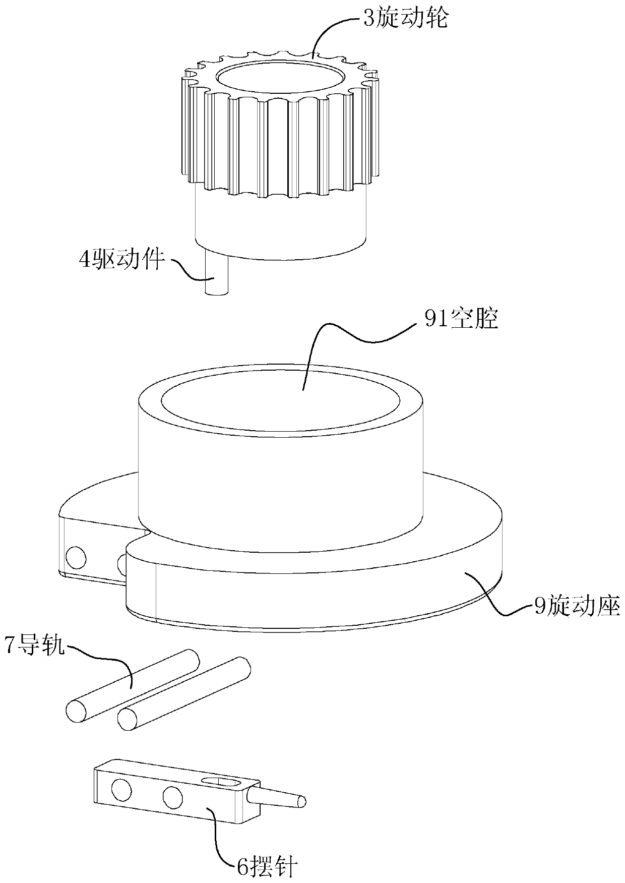 Towel coil stirring mechanism and single-motor shuttle type towel device
