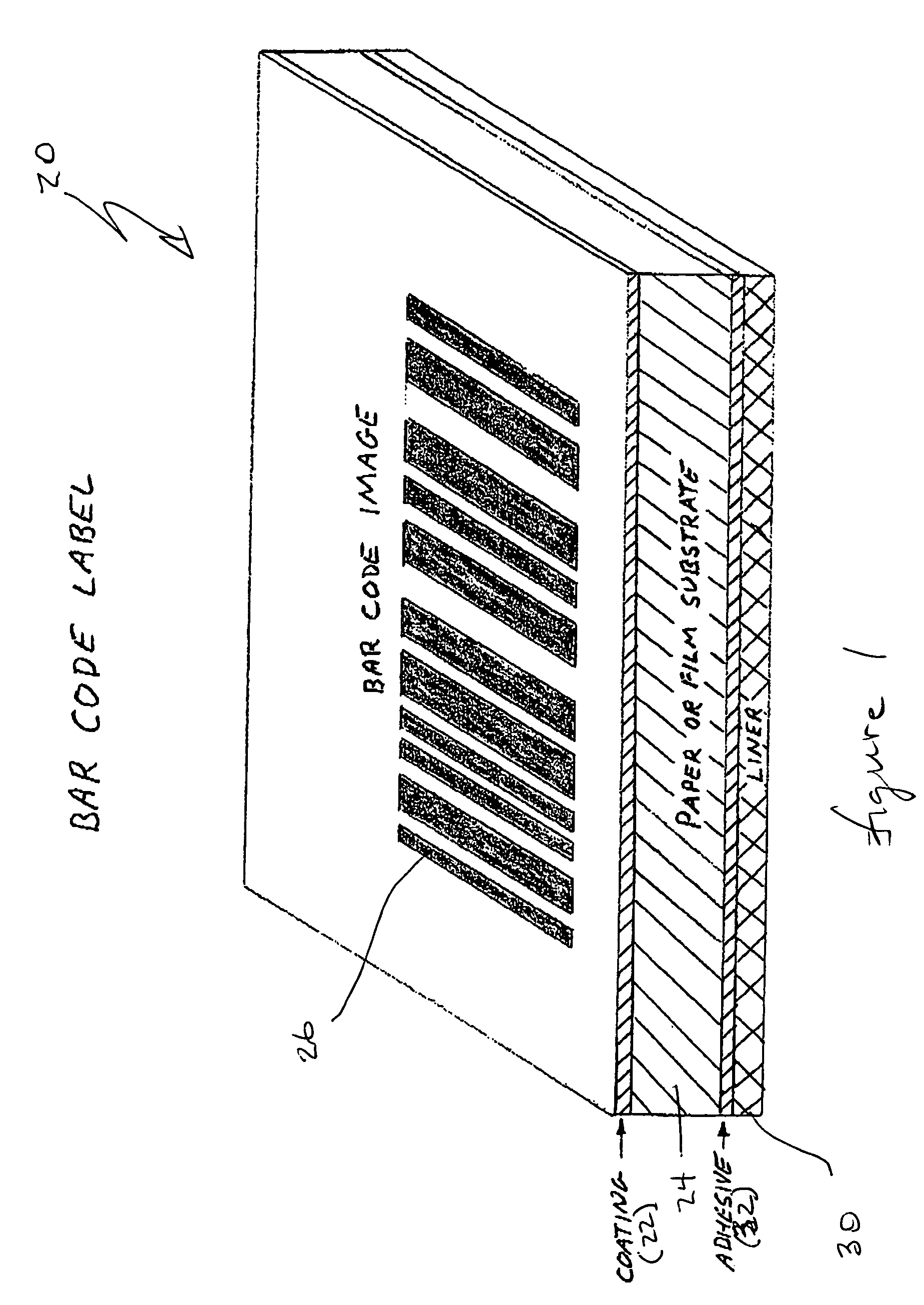 Method for making and a business form having printed bar codes on a coated substrate