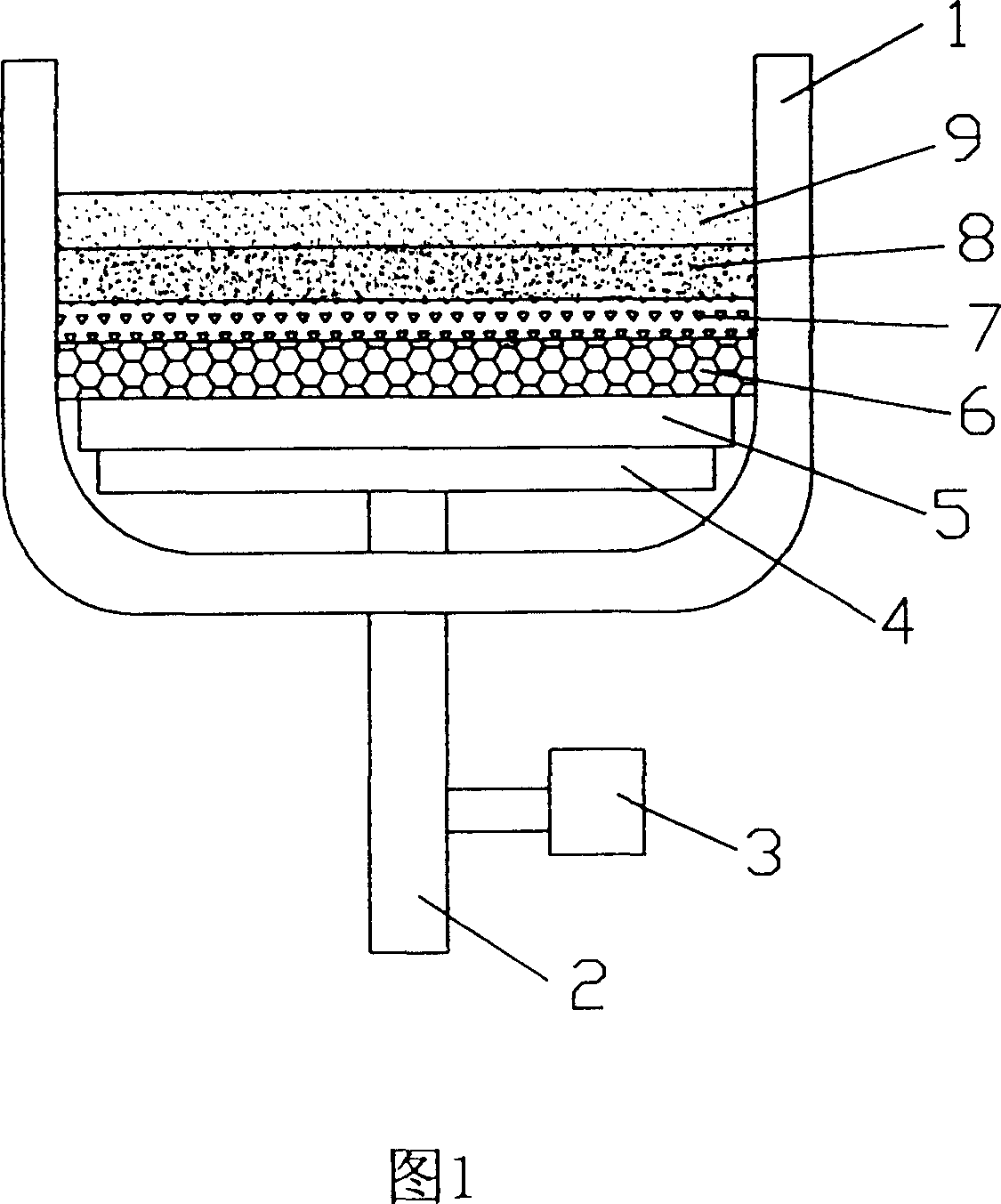 Method for producing liquid-phase solid film of film filtering tank for sewage treatment
