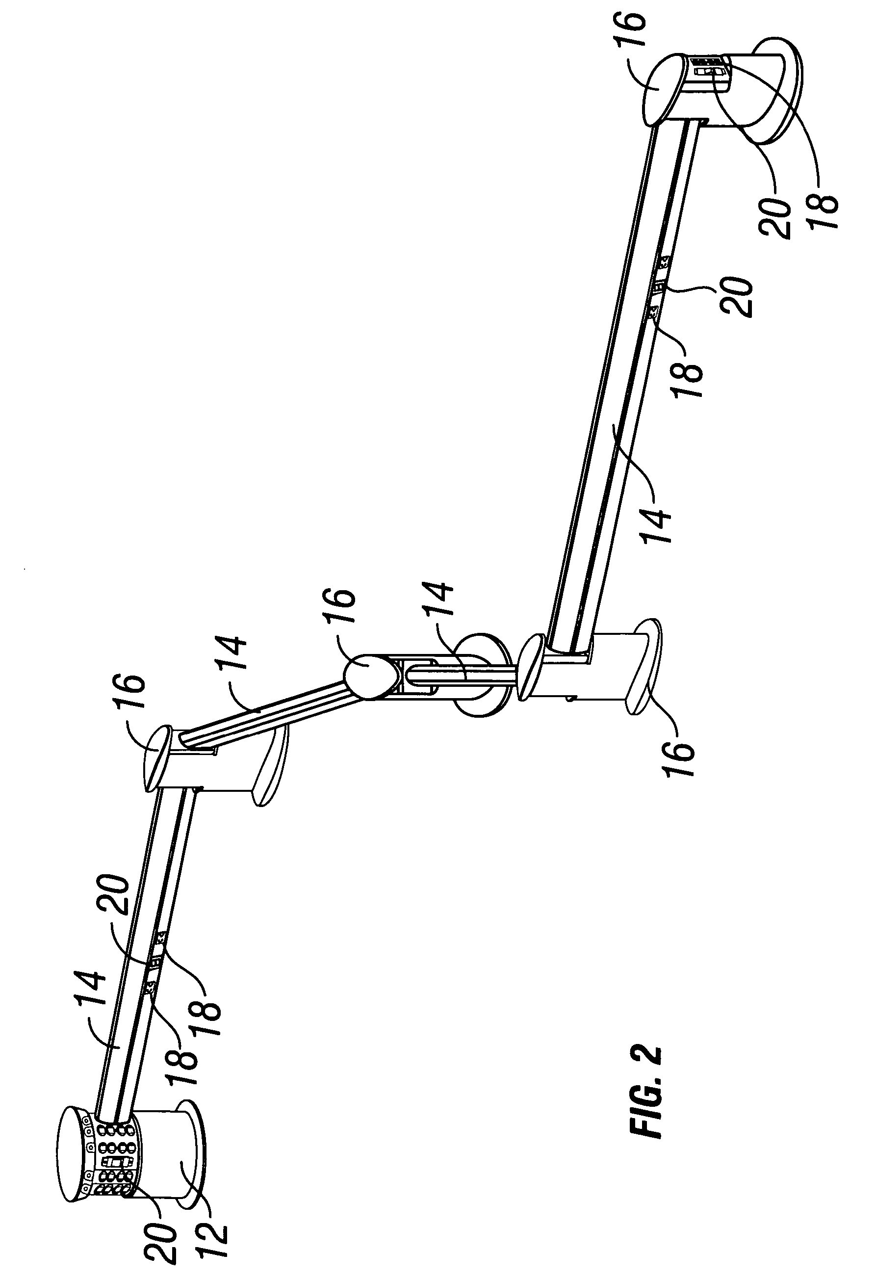 Modular system of power and data delivery components and method of setting up and utilizing the components in a work space environment
