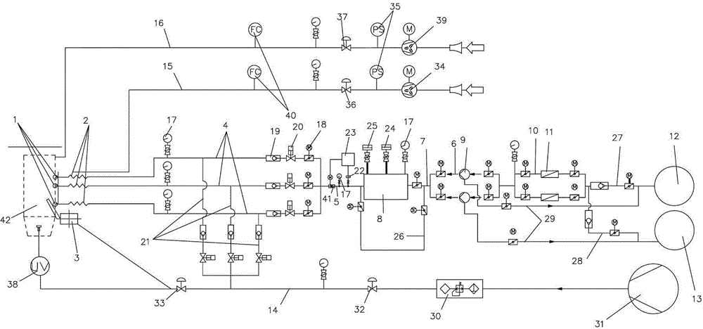 Control system of heavy oil burner of carbon rotary kiln