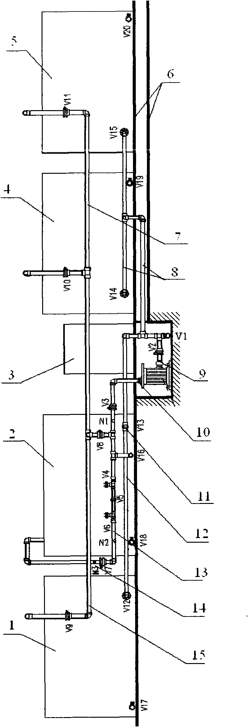 Device for simulating land-based test of ship ballast water treatment system