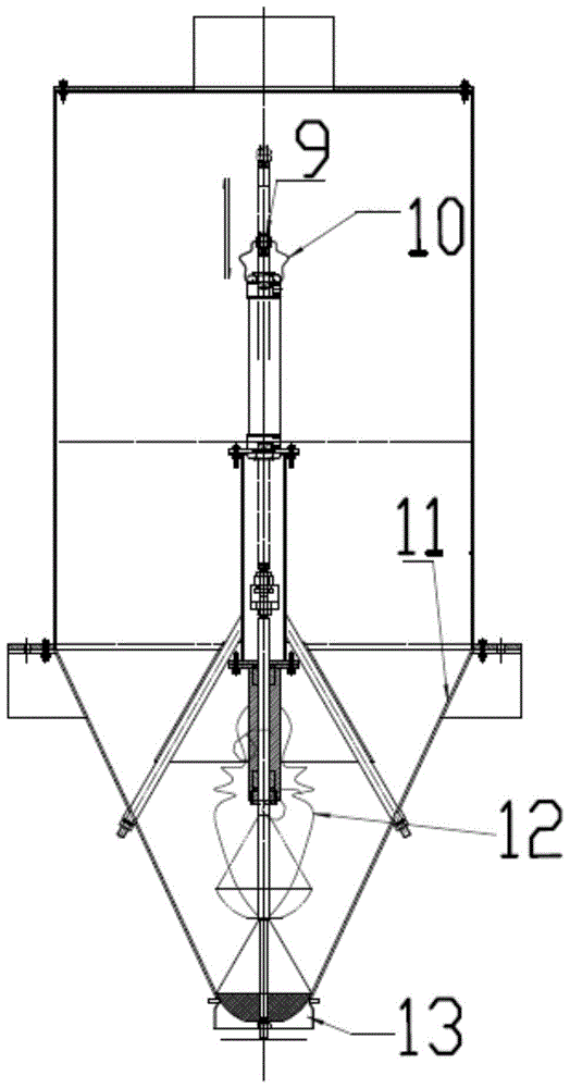 Vertical slurry mixing filling machine