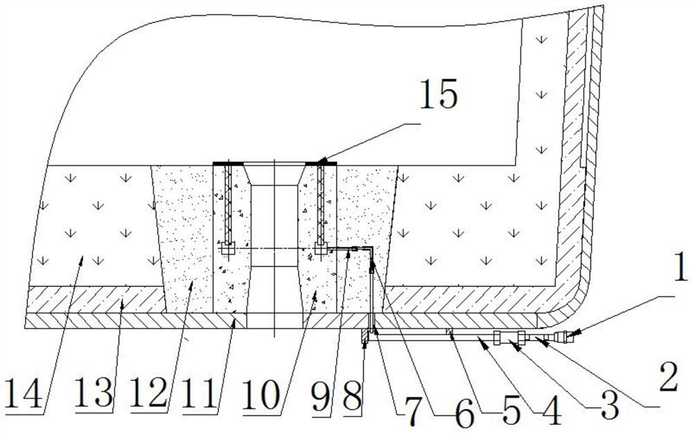 Argon blowing system for steel ladle purging upper nozzle seating brick and installation method thereof