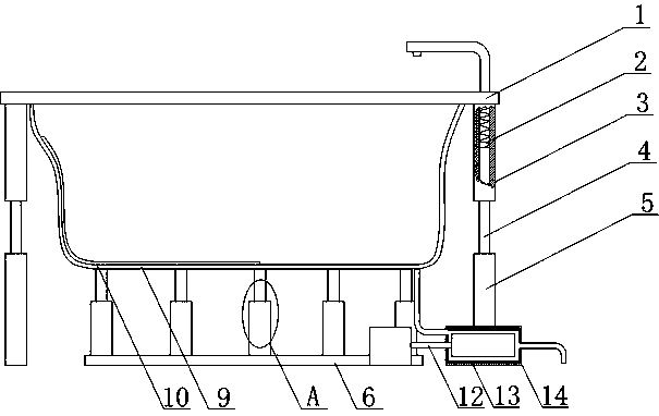 An improved bathing device with a hair removal chamber