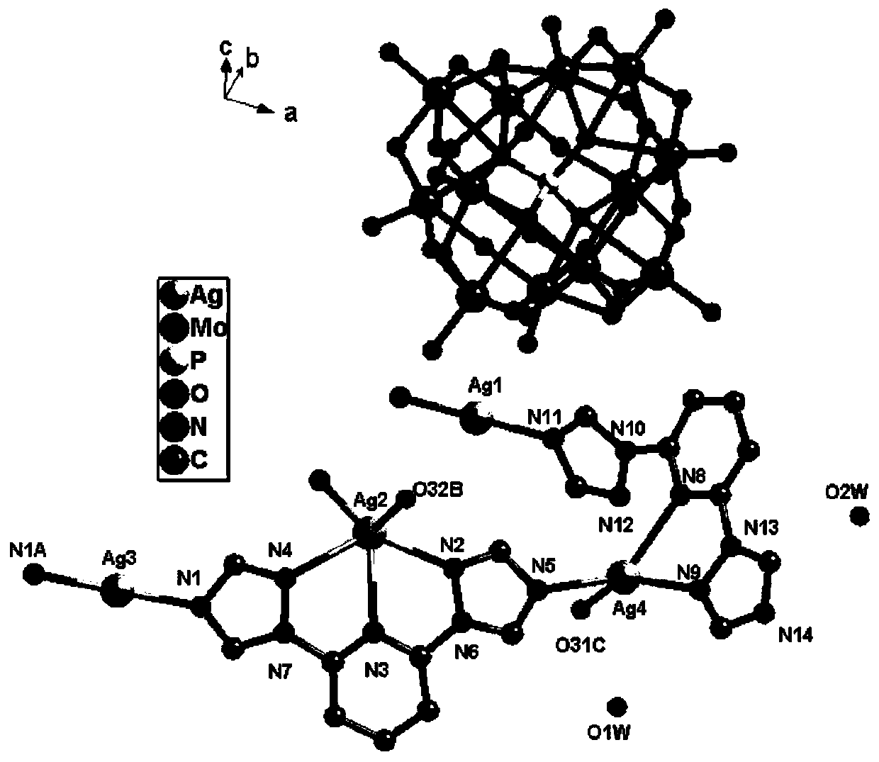 Polyacid Ag(I) coordination polymer as well as preparation method and application thereof