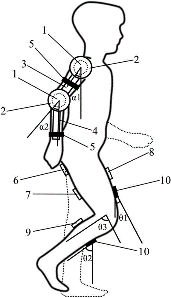 Upper limb rehabilitation exoskeleton control method based on lower limb gaits