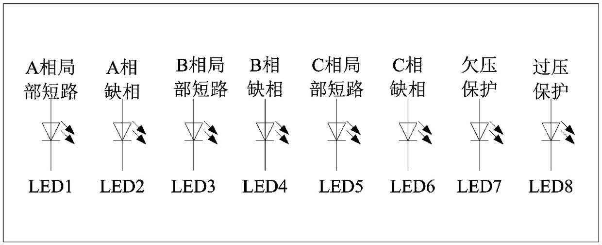 Safety protection circuit for three-phase alternating current motor