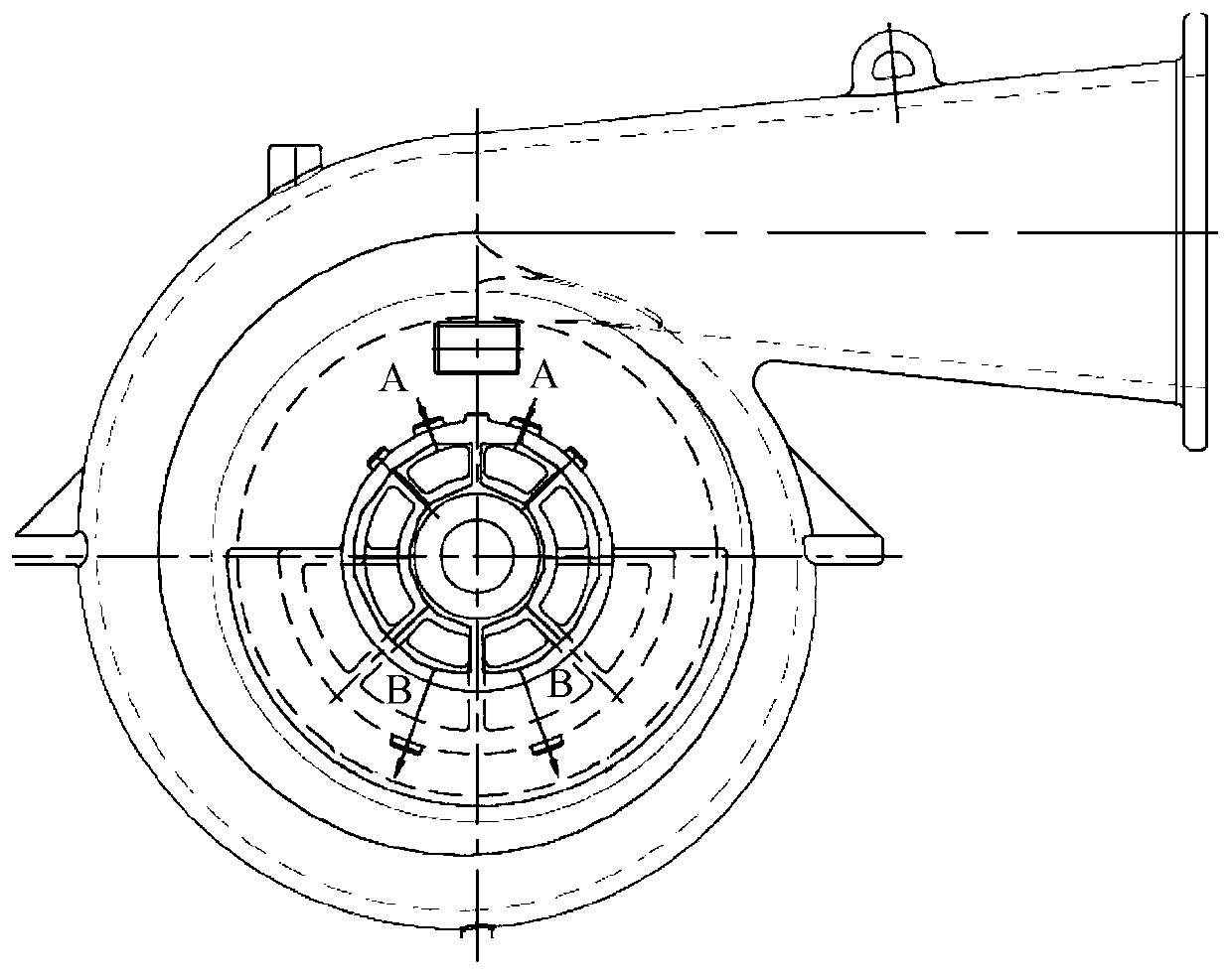 Draught fan for heating reactor main container