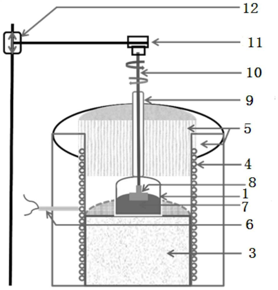 Flux growth method and application of large-size bismuth tungstate crystal