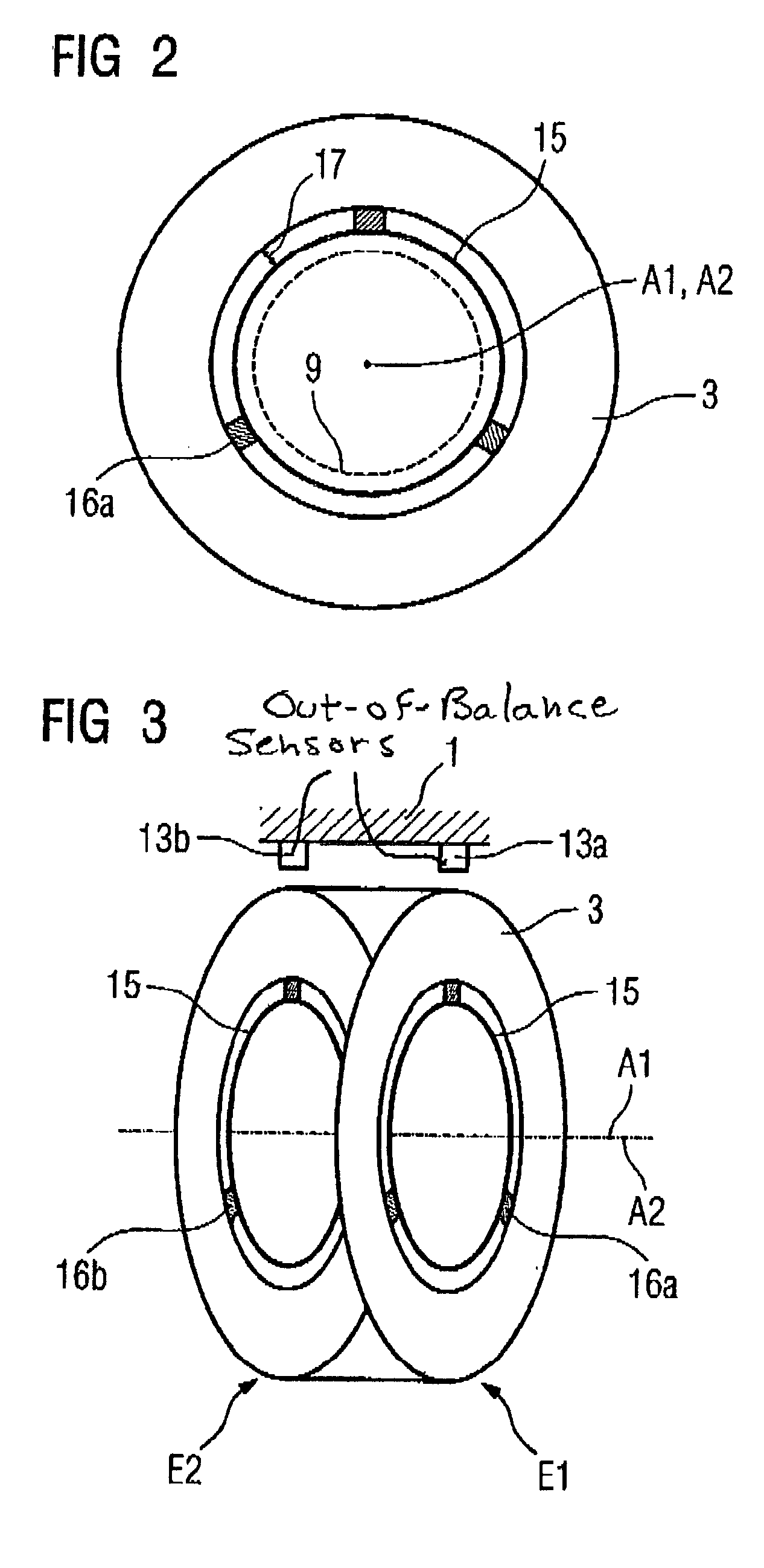 Method for compensating an out-of-balance condition of a rotating body