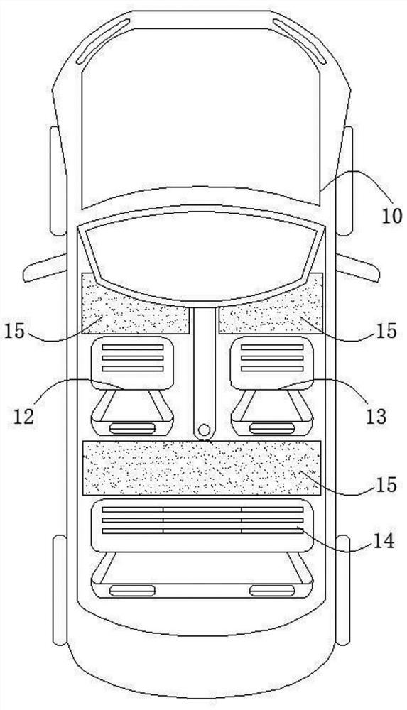 Electromagnetic radiation protection method, protection material and preparation method for automobile interior space