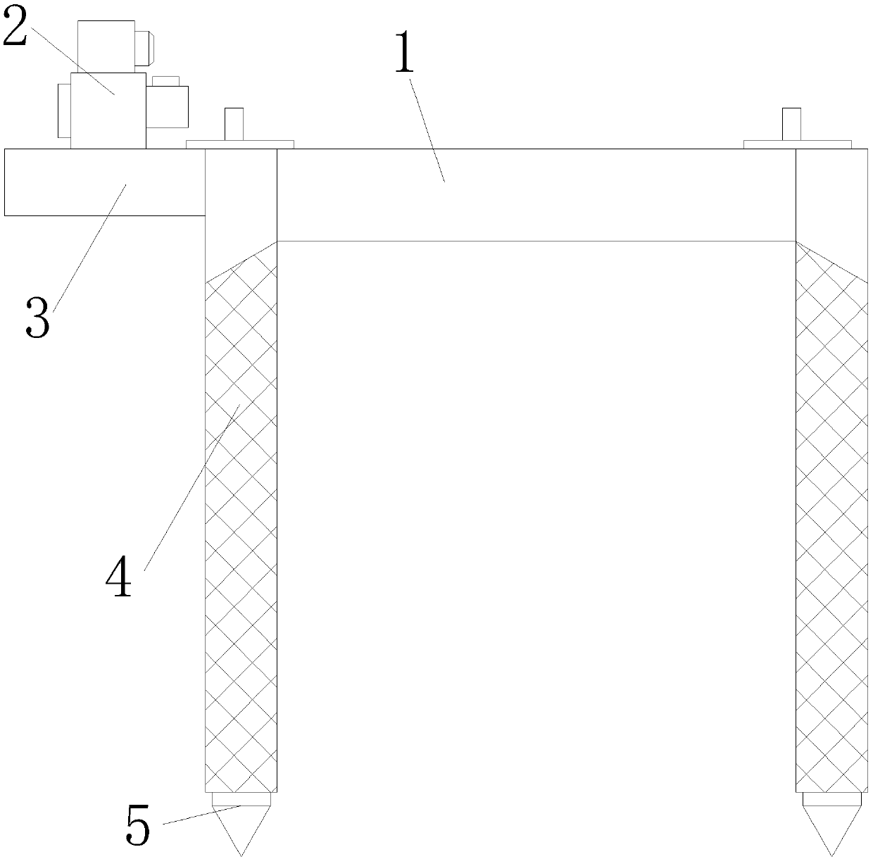 Road crossing device for power grid construction and capable of storing and atomizing line body through moisture water collection