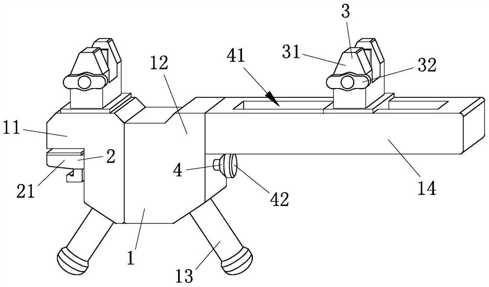 Cable connecting, fixing and clamping device