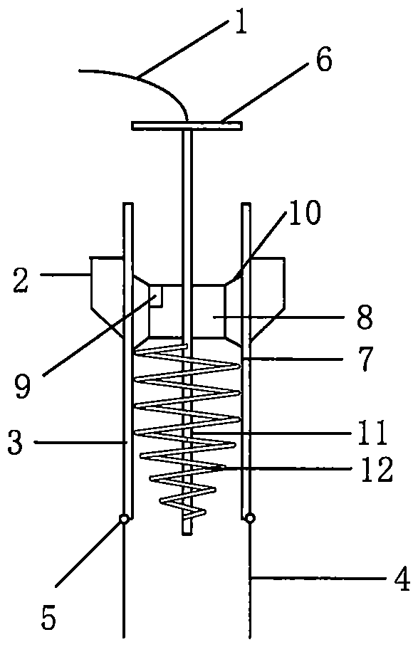 Device and method for driving torpedo anchor through spiral dumping