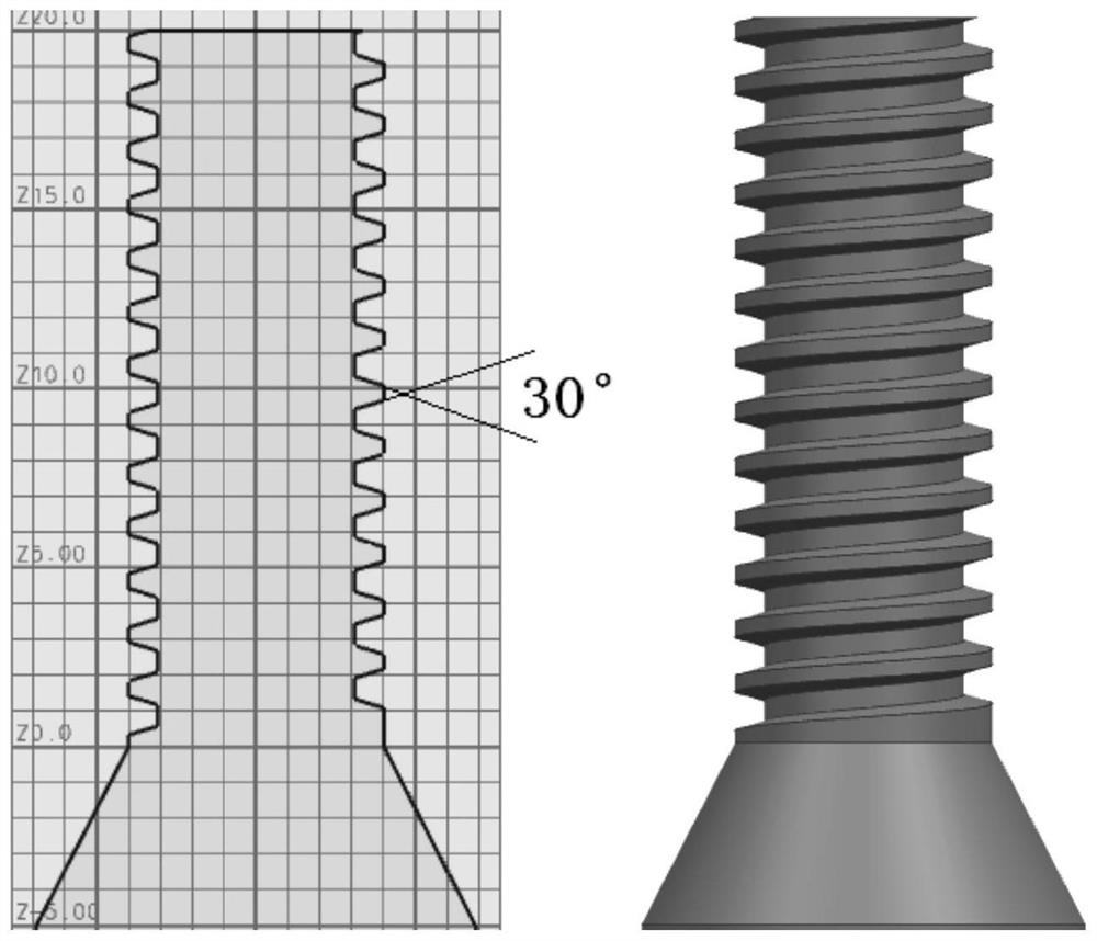 Machining method of C/SiC ceramic matrix composite novel trapezoidal thread