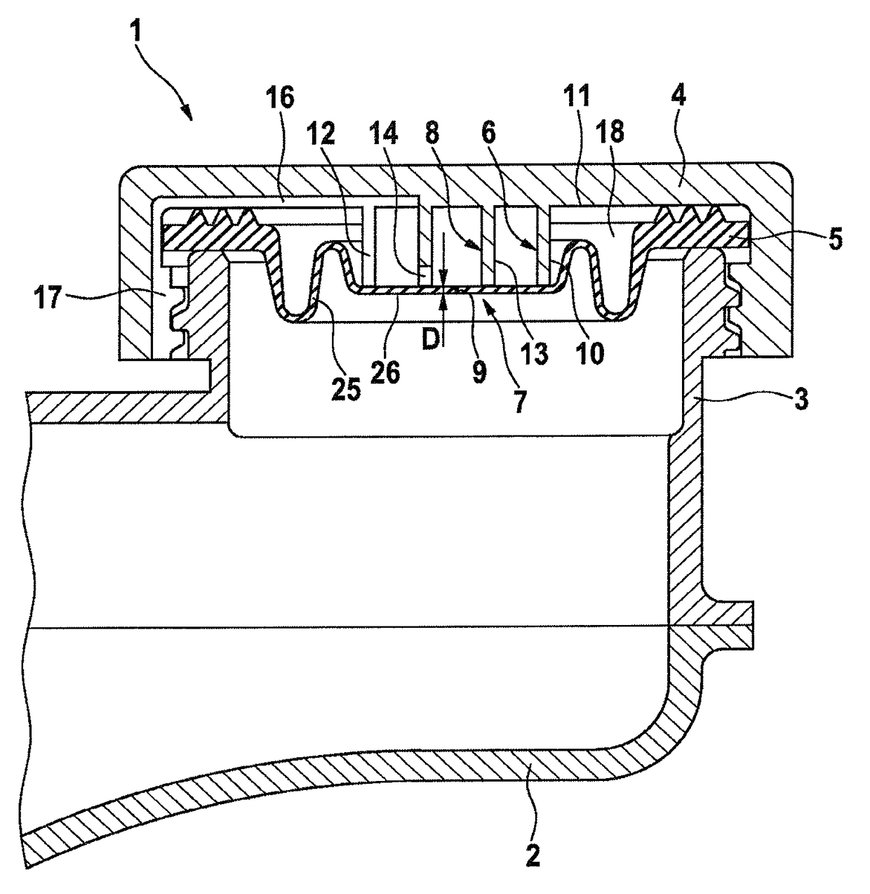 Pressure medium container for a hydraulic motor vehicle brake system