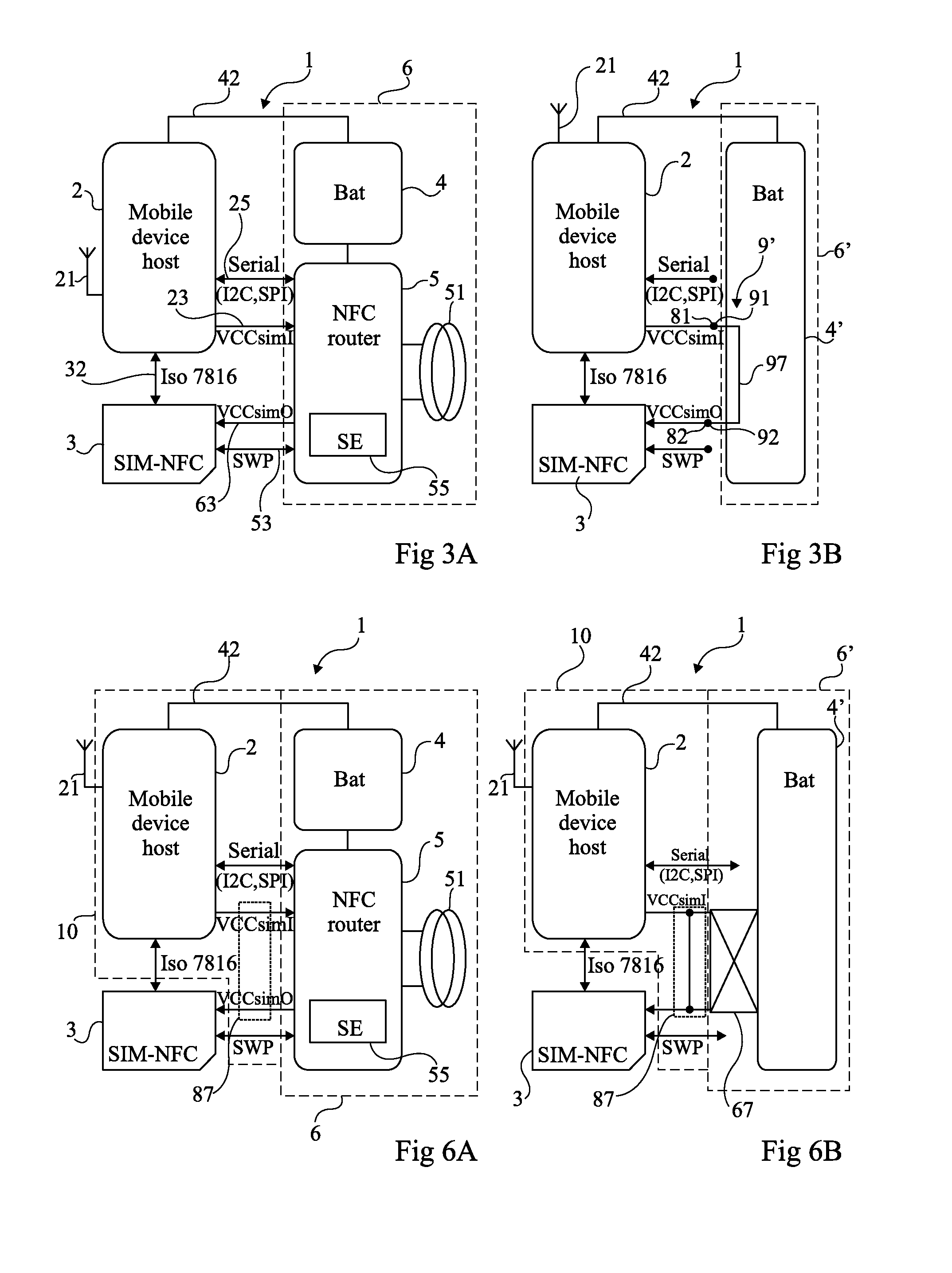 Communication device comprising a battery and a near-field communication module
