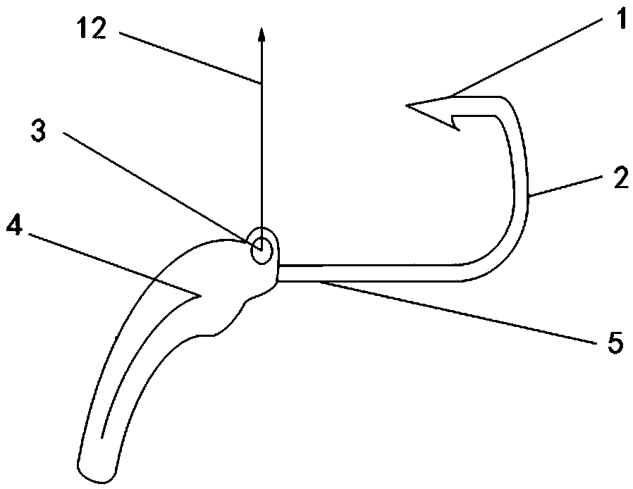 Novel tailed fishhook device and method for fishing