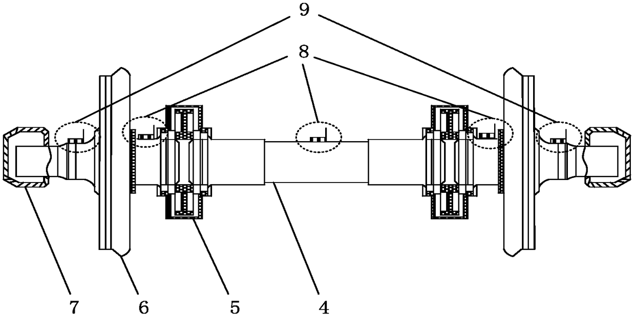 A train axle condition monitoring device based on surface acoustic wave technology