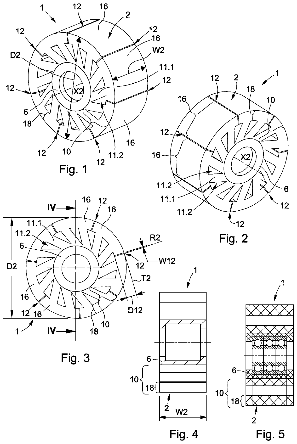 Guide roller and transport device comprising several rollers