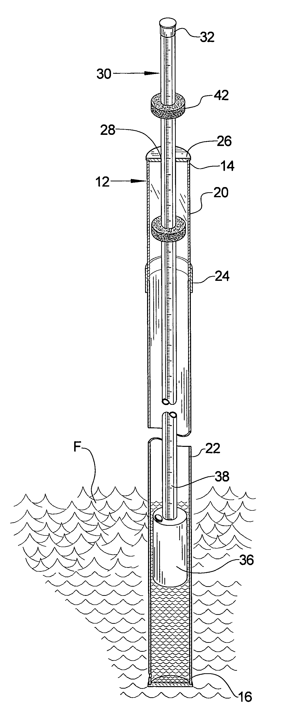 Fluid level measurement device