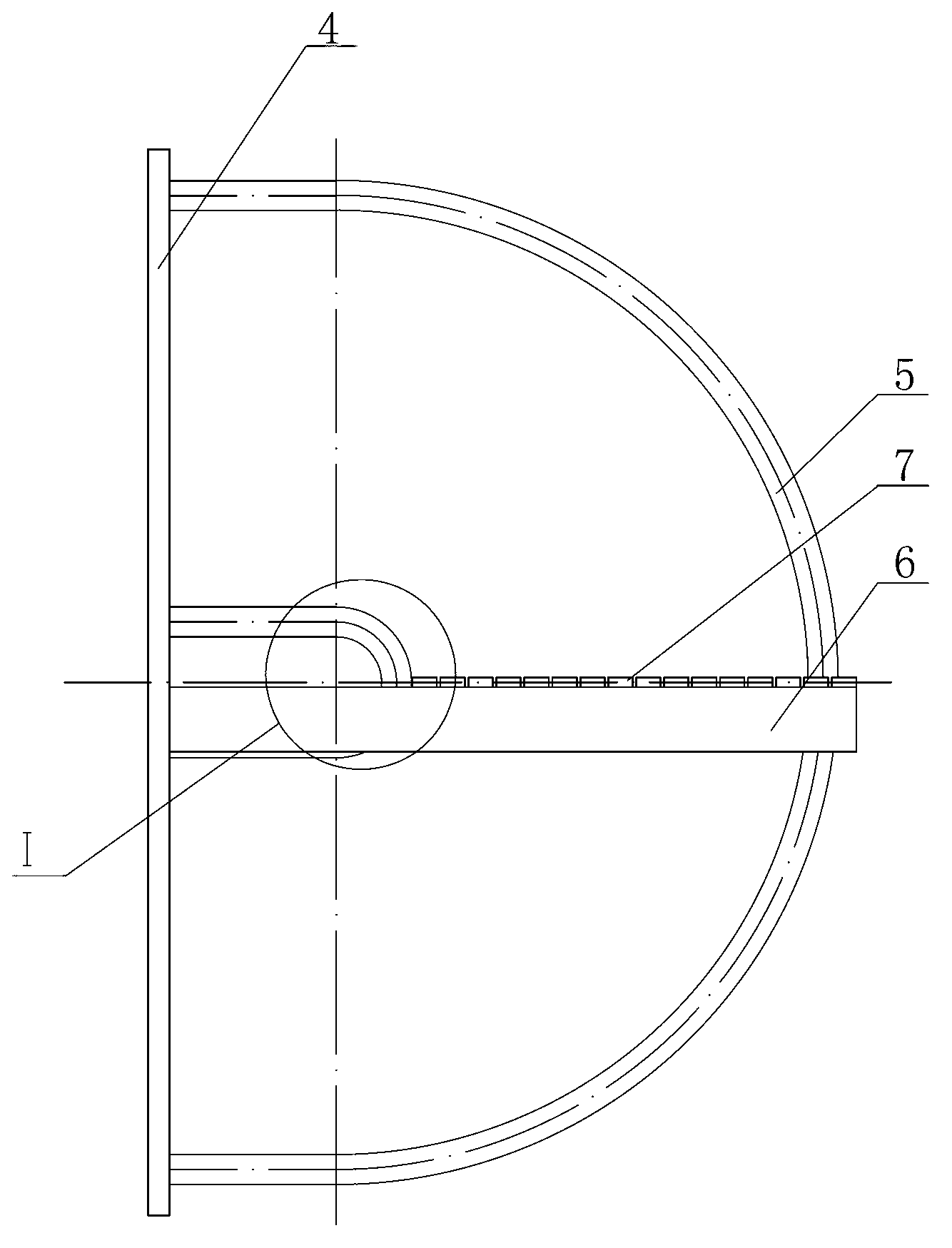 Shakeproof process and shakeproof device for bent tube sections of U-shaped tube heat exchanger tube bundle