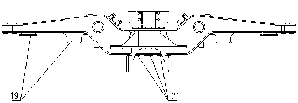Longitudinal-drive bogie with built-in axle boxes