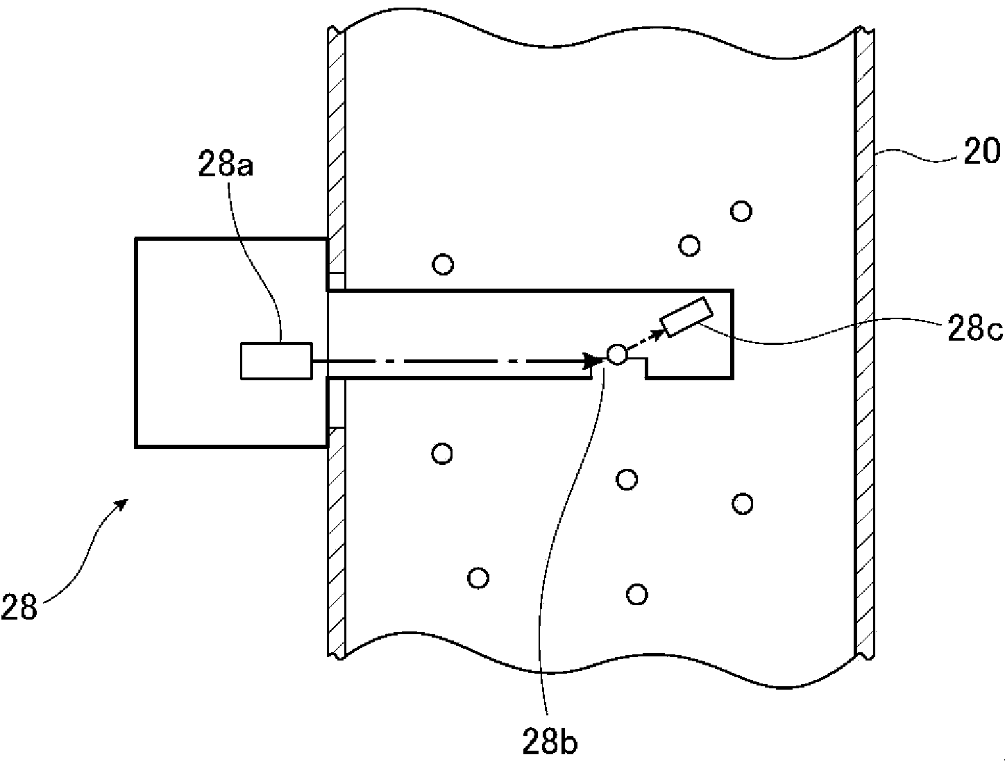 Dust collection device and method for detecting fire in dust collection device