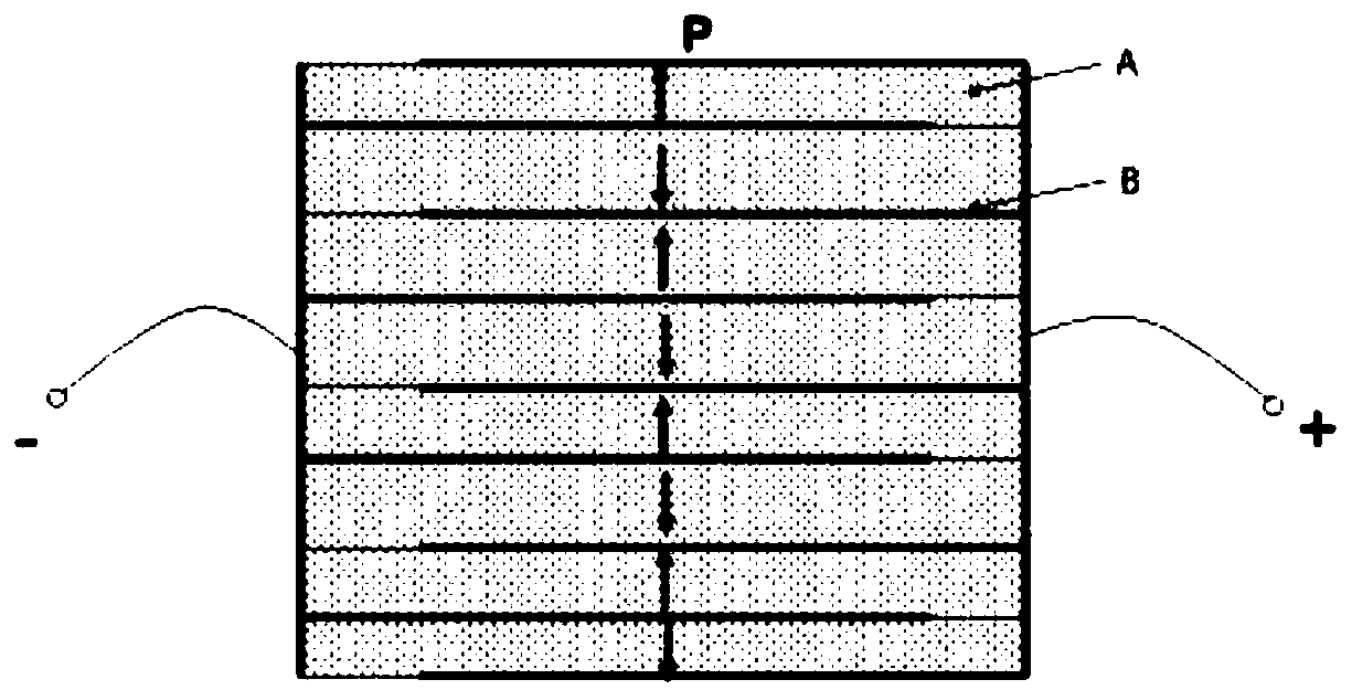 Quasi-shear mode multi-layer co-firing piezoelectric actuator and multi-layer co-firing preparation method thereof