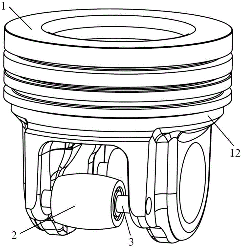 Rolling friction combined piston