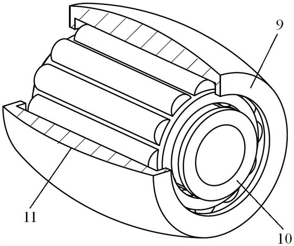 Rolling friction combined piston