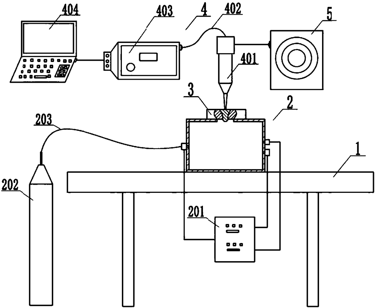 Gas buoyancy auxiliary welding device and welding method utilizing same