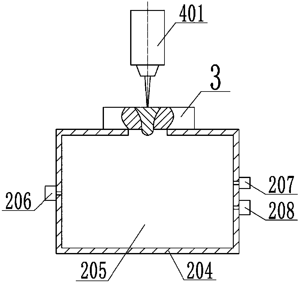 Gas buoyancy auxiliary welding device and welding method utilizing same