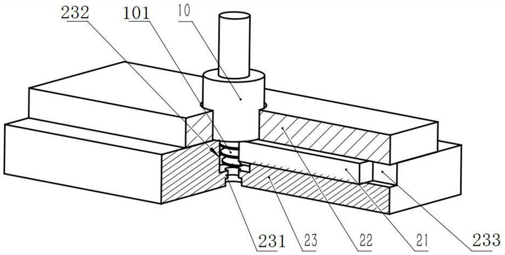 A friction stir extrusion method and device based on a stirring needle