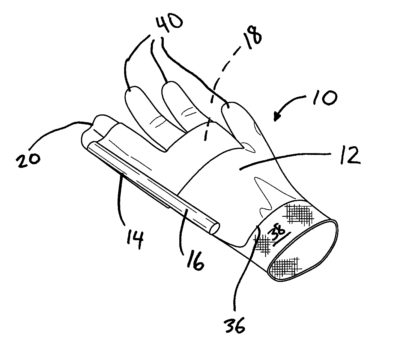 Glove and method for grouting tile