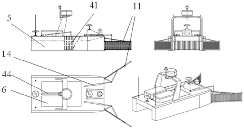 Water surface floating object cleaning unmanned ship and floating object cleaning method thereof