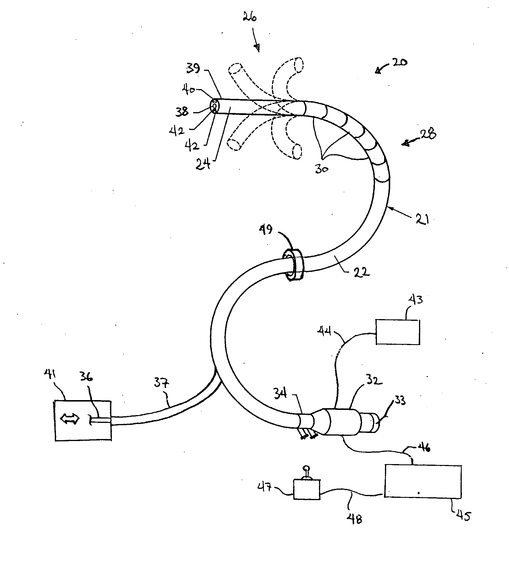 Method and apparatus for advancing an instrument along an arbitrary path