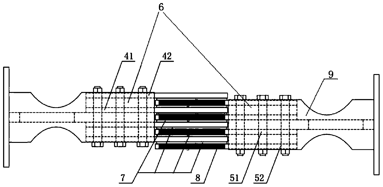 Energy consumption type connecting beam