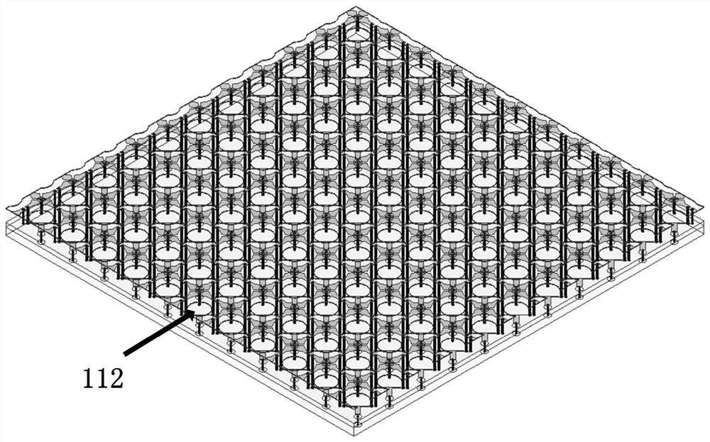 Oblique 45-degree polarized radiation broadband tile type phased array antenna